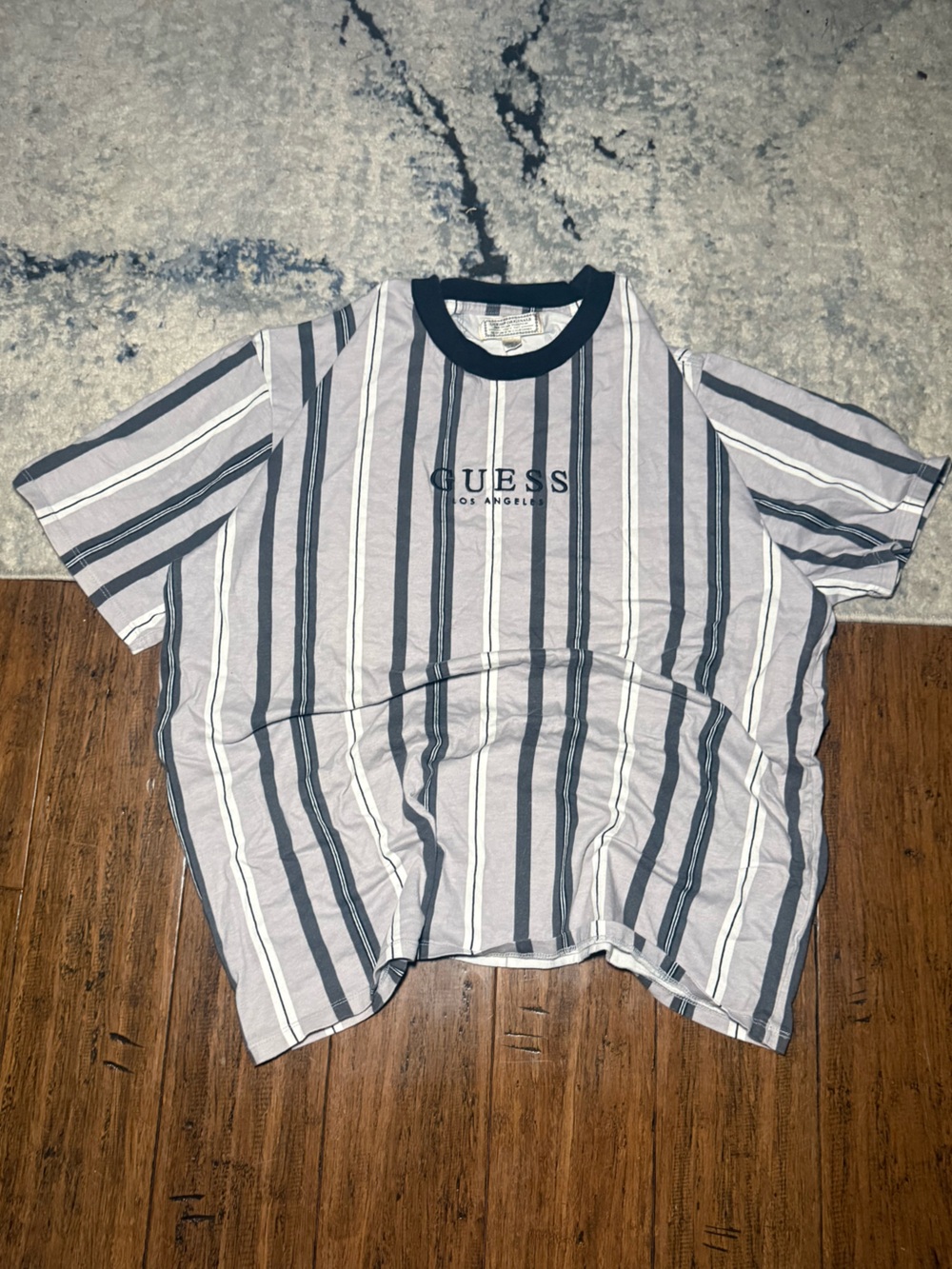 Vintage GUESS Originals Striped Short Sleeve Tee - Picture 1 of 3